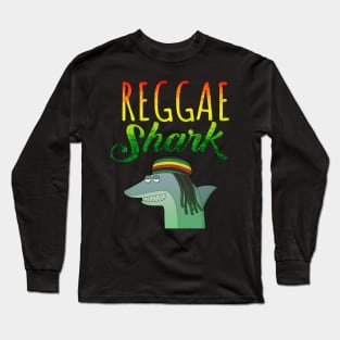 'Reggae Shark' Funny Ocean Animal Gift Long Sleeve T-Shirt